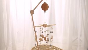 Revolving Music For Newborns Baby Crib Imitation Wood Color Hanging Rattle Baby Soothing Musical Toys 0-12 Months Baby Gift