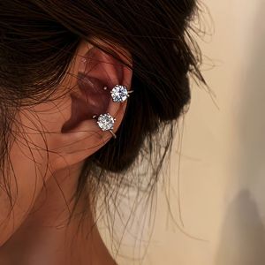 NOBLELUX Shiny Zircon Clip Earrings Elegant Fashion Adjustable Zircon Earrings Non Piercing Ear Clips Daily Wear