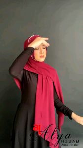 PASMINAH INSTAN ALYA 04 SOFT PAD BAHAN CERUTYBABYDOL MIX TIARA SWAROVSKI