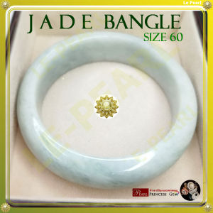 กำไลข้อมือหยกพม่าแท้ (Jade Bangle No.57-62) เบอร์ 57-62 เนื้อวาวเงา กำไลหยก คัดเกรดสวย จำหน่ายพร้อมใบรับประกัน