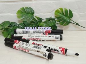 [12 PCS] SPIDOL WHITEBOARD BISA REFILL ULANG WARNA HITAM