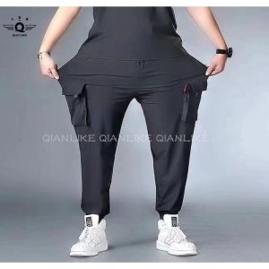 [2XL 5XL 8XL]  Plus Size Pants For Men Large Sweatpants For Sports Jogging Stretch Casual Trousers With Big Pocket