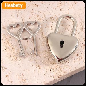 【2-3 days delivery】 1Set Heart Shape Padlock Mini Luggage Hardware Locks With Key Lock For Travel Wedding Jewelry Box Diary Book Suitcase