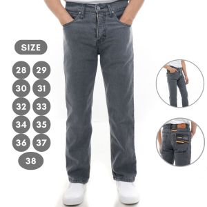 Bombstone Celana Jeans Standar Distro Lepis Reguler fit Pria Dewasa Bahan Denim Tebal