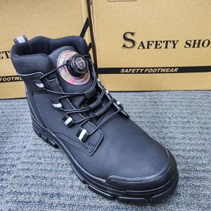 PRO Safety Sport Shoes 680 Black Yellow Green Mid Cut Racthet Lock System (Free 1 pair Sock)