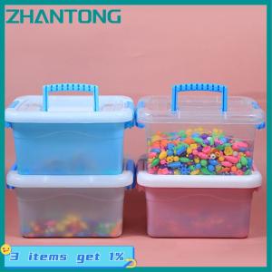 ZHANTONG PP Plastic Storage Box With Lid Portable Kids Toys Student Stationery Jewelry Storage Case Container Cosmetics Sorting Box