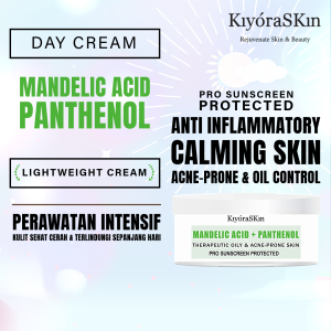KiyoraSKin Therapeutic Oily Acne-prone Skin Mandelic Acid & Panthenol Cream - Krim Jerawat Berminyak