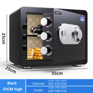 Safe Box Vault Mechanical Fireproof All Steel AntiTheft Depository Cash Money Jewelry Home Office Safety Security Box