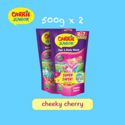 Carrie Junior Baby Hair & Body Wash Refill 500g x 2 Value Pack
