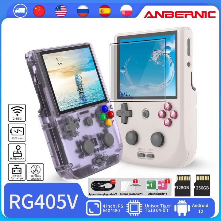ANBERNIC RG405V Video Handheld Game Console 4 IPS HD Touch Screen Android  12 System T618 64-bit Wifi Portable Retro Game Player