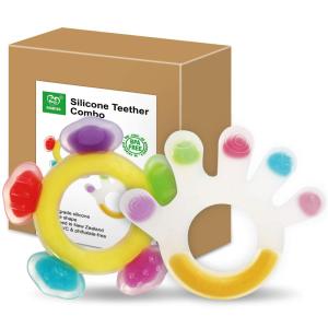 Haakaa Silicone Baby Teether Palm and Ferries Wheel Shape For Teething and Gum Soothing 3M+