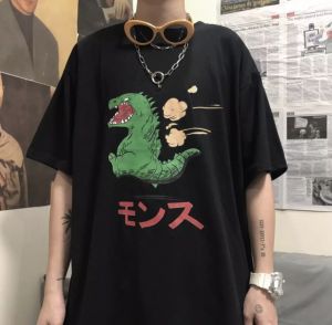 [HCM] Áo Thun Nam Nữ Form Rộng Hàn Quốc In Hình Khủng Long Runing Độc Đẹp Vải Dày Mịn Thoáng Mát Thiết Kế Thời Trang Kiểu Dáng Năng Động Trẻ Trung
