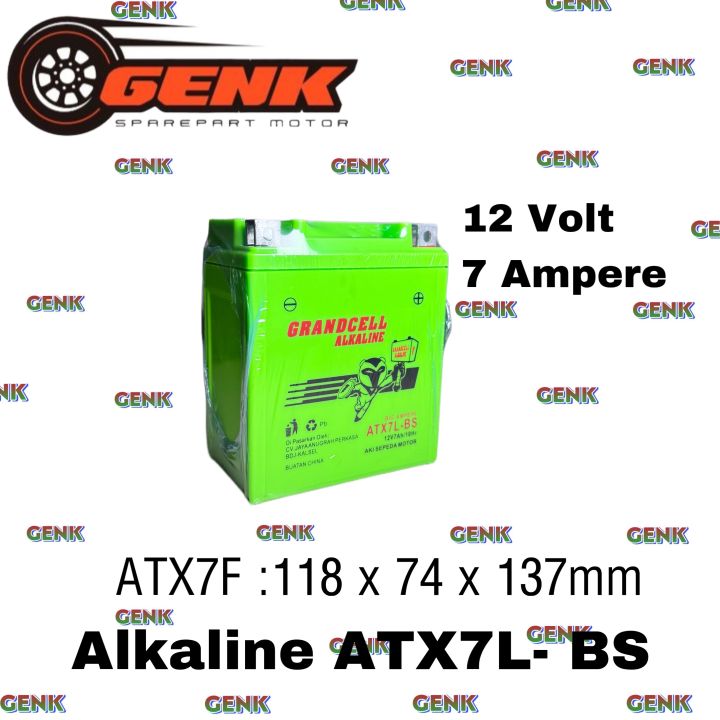 Aki Motor ALKALINE - ATX7F 12 Volt 7 Ampere KLX D-TRACKER | Lazada