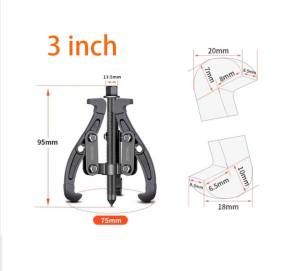 Treker 3 Kaki 3" 4" 6" Inch Gear Puller 3 Jaw Tracker Alat Pencabut Bearing Laher 3 Arm Kunci Treker CVT Treker Bearing Treker Magnet