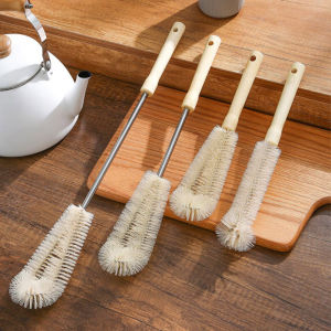 4Pcs/Set Kitchen Wooden Long Handle Cleaning Brush Hangable Glass Bottle Cup Cleaning Brush