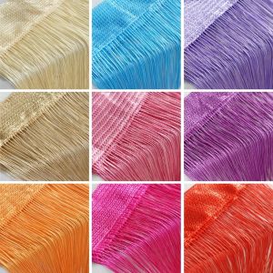 Width 1m X Length 2m Thickening Tassel Curtain String Curtain Room Divider Door Window Decor