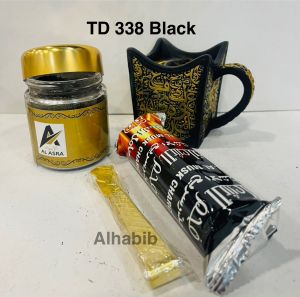 Arabic Traditional Incense Burner and Bakhoor Set includes everything you need for a delightful and aromatic experience. The set is beautifully designed with intricate patterns and a touch of Arabic artistry making it not only functional b