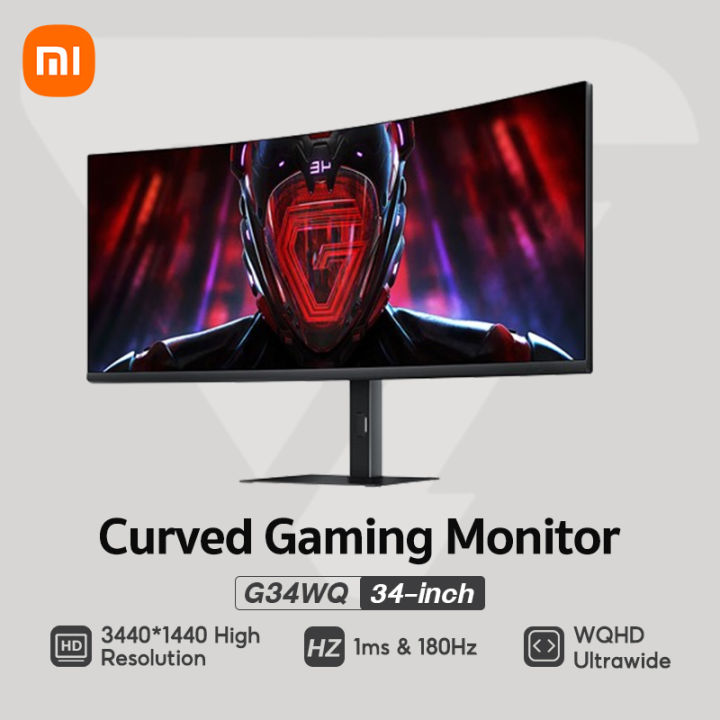 【Free Soundbar】XIAOMI 34inch Curved Gaming Monitor 34'' /G34WQ WQHD ...