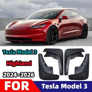For Tesla Model 3 Highland 2024 2025 2026 1 set/4pcs Car Mud Flaps Stay Clean Protect Body Paint Grade Splash Guards Accessories