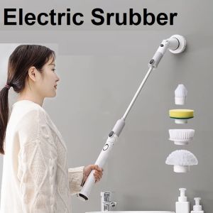 Bathroom Scrubber Cleaning Brush Electric Spin Scrubber Power Brush Floor Scrubb Berish Rechargeable 2000maH Battery Penggosok Bilik Mandi Berus Pembersih Putaran Elektrik Penggosok Kuasa Berus Lantai Scrubb Berish 浴室洗涤器清洁刷电动旋转洗涤器电动刷地板洗涤器