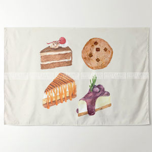 เค้กขนมขนมปังเบเกอรี่ส่วนบุคคลร้านอาหารตกแต่งโดยรอบโปสเตอร์ผนังพื้นหลังผ้าแขวนผ้าพรมแขวนผ้า