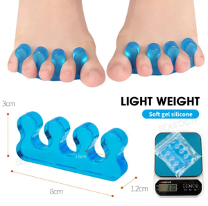 1 pair of toe separators suitable for nail polish toe separators soft silicone toe spacers for foot care
