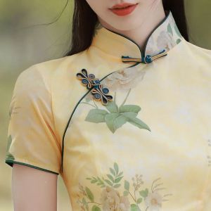 Đầm sườn xám cách tân thượng hải dáng dài sườn xám trung hoa cải tiến phong cách trẻ ôm dáng siêu xinh