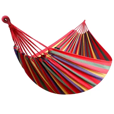 🔥【🇵🇭Ready Stock】GOROS Original Camping Hammock Portable with with mosquito net For Adult Makapal load-bearing Super endurance Cotton Rope Outdoor Canvas Hanging Folding Sleeping Bed load-bearing Lightweight Double Swing