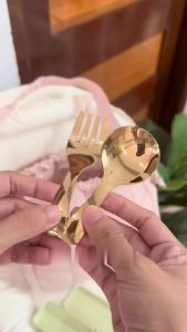 Thick Cutlery Set Stainless Steel Spoon Fork Portable Utensil Short Handle With Storage Case