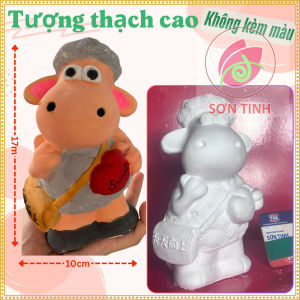 Tượng thạch cao trắng Thỏ ôm cà rốt M79 (Không kèm màu) Bé Tô Màu Tô Tượng