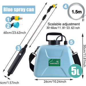 Fast shipping Electric Garden Pump Sprayer pam racun bateri 大容量5L Long lasting endurance Replaceable nozzle Backpack battery spray pump 噴霧器 农用