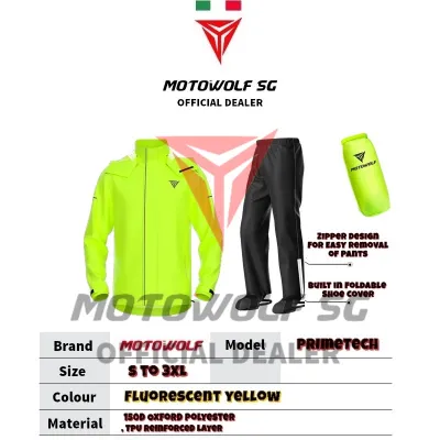 Motowolf 🇸🇬 Official Store - PrimeTech Motowolf Motorcycle Raincoat (No. 1 Raincoat in SG)