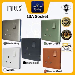 [SIRIM] Imitos BR Series Socket Modern Wall Switch Design Suis Dinding 13A 15A 3 Phase Door Bell Neon 3 Years Warranty 2