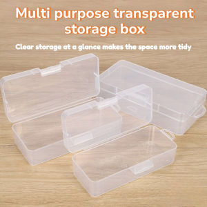 New Transparent Rectangular PP Stationery Parts Tools Plastic Packaging Buckle Empty Box Storage Box Fishing Gear Sorting Box