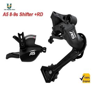 A5 3x9/27 Speed Rear Mountain Bike Derailleurs with Indicator 2:1 Actuation Ratio Long Cage Rear Derailleur Right Trigger Shifter [Ueb Flagship Store]