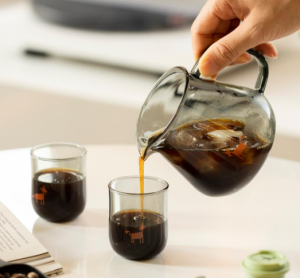 Cheerful Goat Premium Freeze-dried Coffee Coffee Powder 15pcs Borosilicate V-Spout Glass Sharing Pot