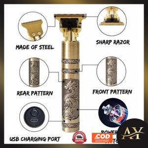 mesin cukur rambut elektrik Vintage T9 dragon naga hair cli