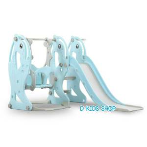 Smile Kids สไลเดอร์มีชิช้า 3 in1 แป้นบาส+ลูกบาส สไลเดอร์โลมา สไลเดอร์เด็ก กระดานลื่น No.6064