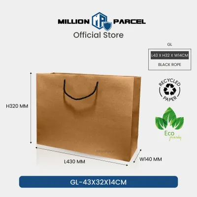 MillionParcel Kraft Paper Bag for Gift | Brown Paper Bag | Gift Paper bag | Gift Bag for Present | Gift Bags | CNY Bag