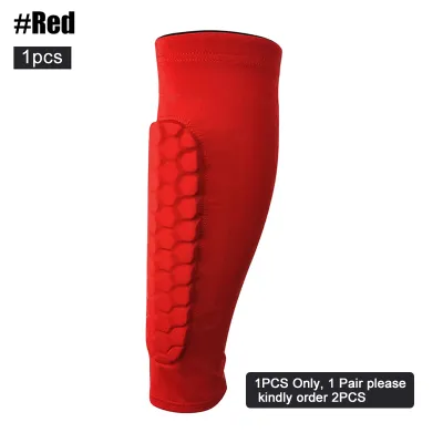 GYMPRO Soccer Shin (1 pc) Guards Shin Pads for Kids Youth Adult Football Shin Calf Sleeve with Honeycomb Pads Foam Support for Shin Splint Baseball Kickboxing Calf