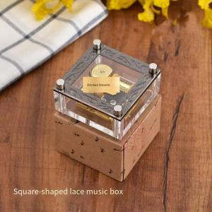 การเคลื่อนไหวชุบทอง กล่องดนตรีอะครีลิค กล่องดนตรี กล่องดนตรี กรอบรูป กล่องดนตรี ของขวัญวันหยุด ของตกแต่งบ้านที่สร้างสรรค์