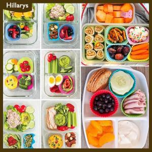 [Hillarys] 3Pcs Bento Divider Cup Easy Clean Mould Reusable Cake Mold Dessert Sushi Separate Storage Accessories Food Lunch Box Liner