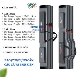 Bao đựng cần túi đựng cần câu chống thấm nước túi đựng đồ câu dày dặn dài 130cm 125cm 2 ngăn 3 ngăn dung tích lớn chứa dụng cụ câu cá