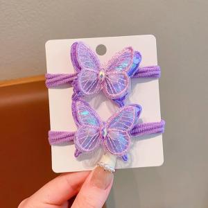 Dây Buộc Tóc bờm tóc bướm sequin cho trẻ em Vòng khăn lau tóc vô hại cho bé gái phụ kiện buộc tóc tóc đuôi ngựa cao cho bé gái