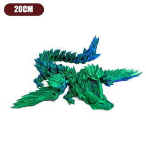 【Clementty】 3D Printed Feilong Living Room Ornaments Multi-jointed Movable Dragon With Wings Tabletop Home Decoration