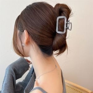 F4 Jepit Rambut Selulosa Asetat Logam Vintage Chinese Ink Painting Acetate Metal Hair Claw HSAS