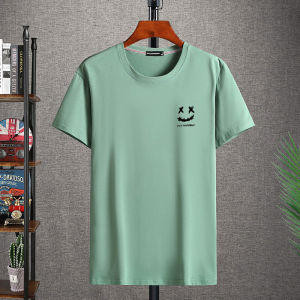 【4XL-12XL】160KG Can Wear Odell Cotton Soft Elastic Lightweight Smooth Big Plus Size Fat Oversize Mens Print Short Sleeve T-Shirt Loose Casual Summer