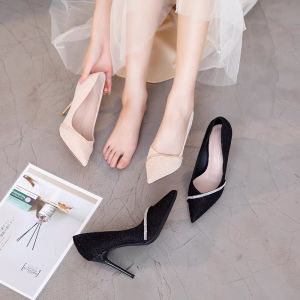 Free Shipping-Style High Heels For Women Spring And Autumn Collection Pointed Toe Stiletto Heel Rhinestone Design Fashionable And Trendy Flats