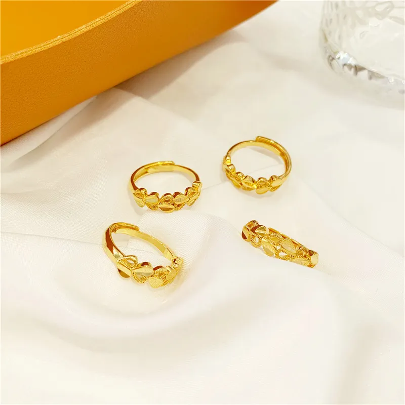 Viviann High Quality Simple Ring Fashion 14K Gold Ring Women's Exclusive  Couple Wedding Ring Open Rings for Women Fashion Finger Accessories Buckle  Joint Tail Ring