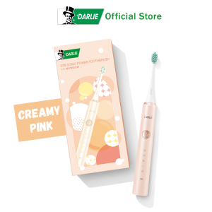 Darlie ET5 Electric Sonic Power Toothbrush (Grape Green/Creamy Pink) - Rechargeable with 5 Modes 42000 vibrations/min Soft & Deep Cleaning Brush Head 3X Finer Bristles for Gum Message Spiral 3D Bristles 200% Better Cleaning Last Up To 4 Weeks